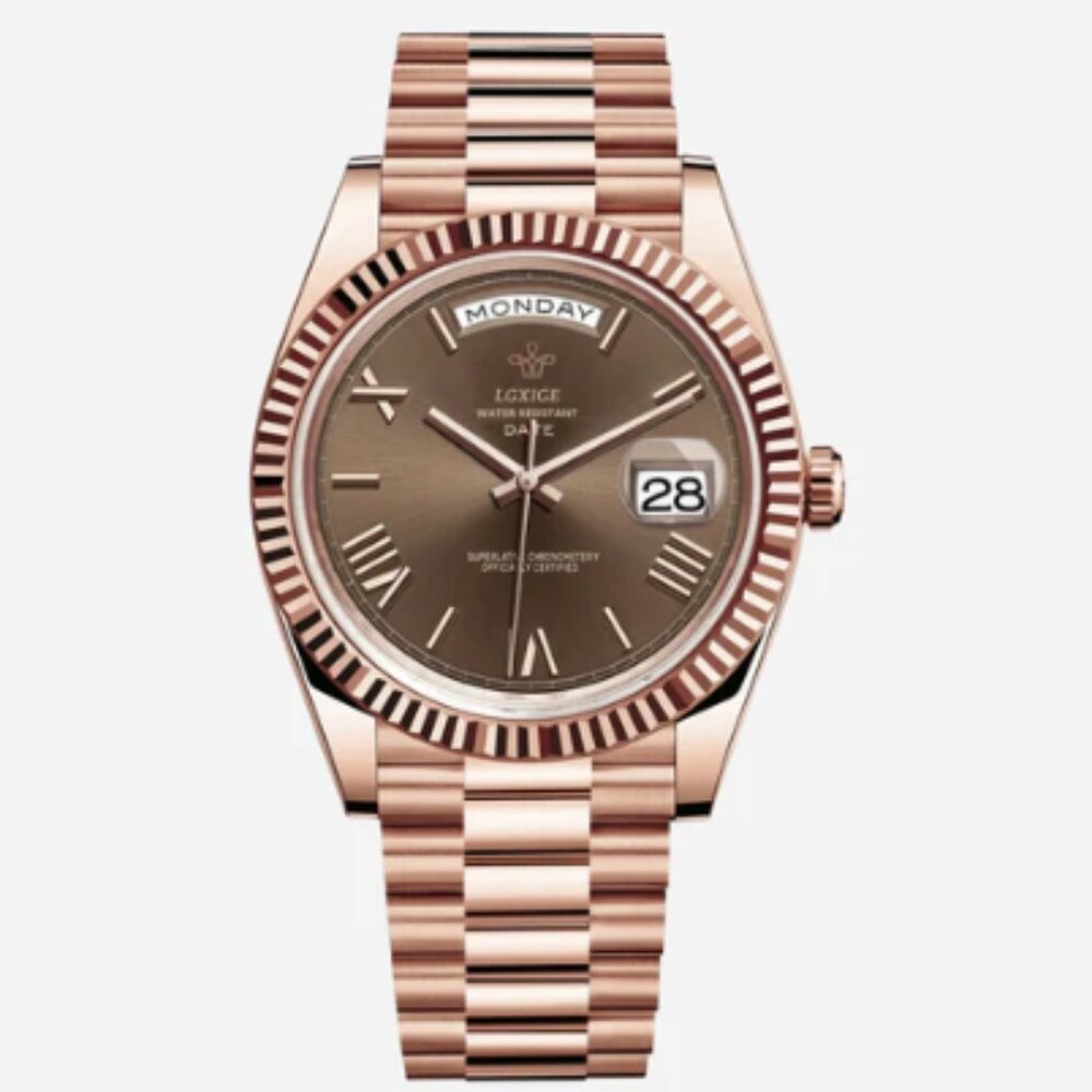 Santos Rootbeer Men’s Watch – 40mm Stainless Steel – Brand New